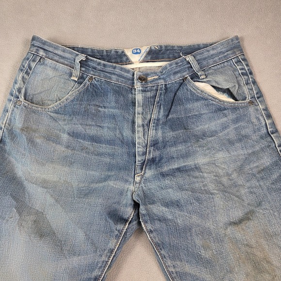 Levis Jeans Mens Dirty Wash Modern Original White Label Fits 33x32